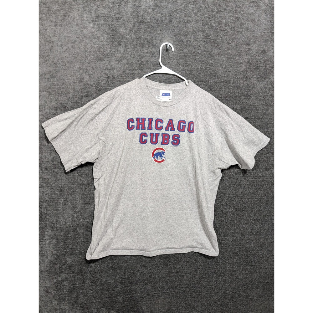 Vintage 2003 Chicago Cubs CSA Graphic T-Shirt Mens 2X Heather Gray MLB Tee